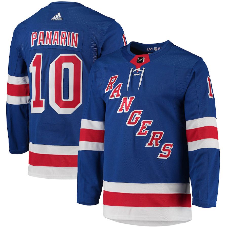 Men New York Rangers 10 Artemi Panarin adidas Blue Home Primegreen Authentic Pro Player NHL Jersey